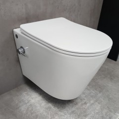 Инсталляция TECE 9400413 + унитаз Bloomix Enjoy AD1304SB Ceramic+ безободковый с функцией биде и смесителем