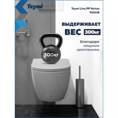 Унитаз подвесной Teymi Lina PP Vortex T40118 безободковый торнадо