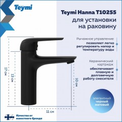 Смеситель для раковины Teymi Hanna T10255