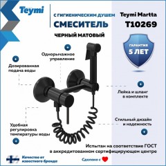 Смеситель с гигиеническим душем встраиваемый Teymi Martta T10269