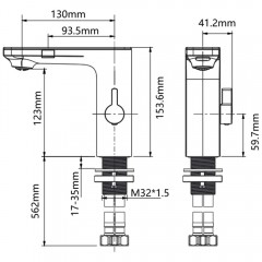 Смеситель для раковины SantiLine SL-9031 сенсорный
