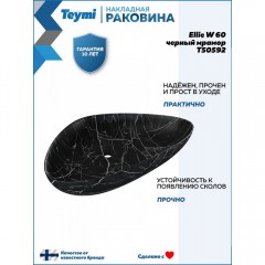 Раковина накладная Teymi Ellie W 60 T50592