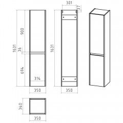 Пенал Brevita Balaton 35 L бежевый BAL-05035-03Л