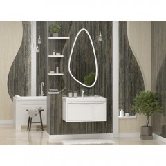Тумба с раковиной Brevita Cascade 80