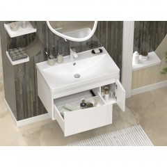Тумба с раковиной Brevita Cascade 80