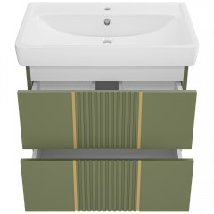 Тумба с раковиной Brevita Vega 70 зелёный