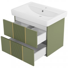 Тумба под раковину Brevita Vega 70 зелёный VEG-09070-0802Я