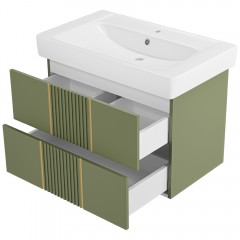 Тумба под раковину Brevita Vega 80 зелёный VEG-09080-0802Я