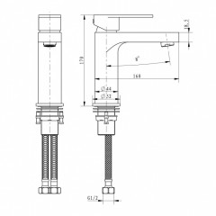 Смеситель для раковины Grocenberg GB1011BG