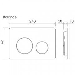 Клавиша смыва Ceramica Nova Balance Circle CN12-001MB