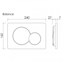 Клавиша смыва Ceramica Nova Balance Sphere CN12-003BN