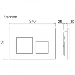 Клавиша смыва Ceramica Nova Balance Square CN12-002M