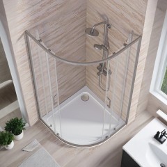 Душевое ограждение GooDDooR Lite R-100-C-CH