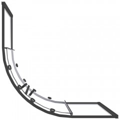 Душевое ограждение GooDDooR Lite R-80-C-B