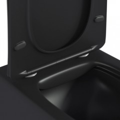 Унитаз подвесной BAS Hansmann Kvadro Black Rimless безободковый