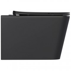 Унитаз подвесной BAS Hansmann Kvadro Black Rimless безободковый