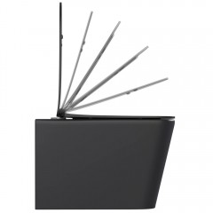 Унитаз подвесной BAS Hansmann Kvadro Black Rimless безободковый