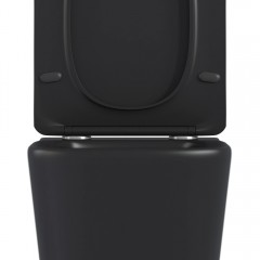 Унитаз подвесной BAS Hansmann Kvadro Black Rimless безободковый