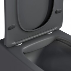 Унитаз подвесной BAS Hansmann Kvadro Dark Grey Rimless безободковый