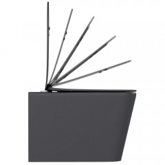 Унитаз подвесной BAS Hansmann Kvadro Dark Grey Rimless безободковый