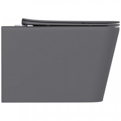 Унитаз подвесной BAS Hansmann Kvadro Grey Rimless безободковый