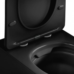 Унитаз подвесной BAS Hansmann Round Black Rimless безободковый
