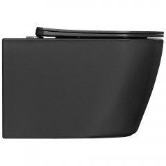 Унитаз подвесной BAS Hansmann Round Black Rimless безободковый
