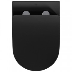 Унитаз подвесной BAS Hansmann Round Black Rimless безободковый