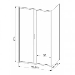 Душевое ограждение Royal Bath Accord RB75115HPS-C-ST