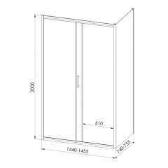 Душевое ограждение Royal Bath Accord RB75145HPS-C-ST