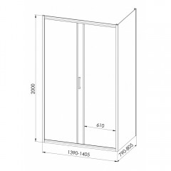 Душевое ограждение Royal Bath Accord RB8140HPS-C-BL