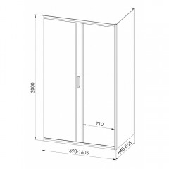 Душевое ограждение Royal Bath Accord RB85160HPS-C