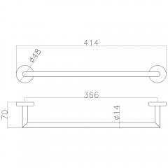 Полотенцедержатель Allen Brau Priority 6.31A11-BN
