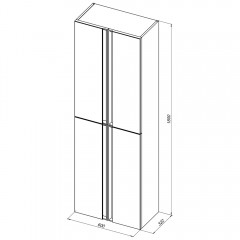 Пенал Allen Brau Eclipse 60 1.E1006.CGM cement grey matt