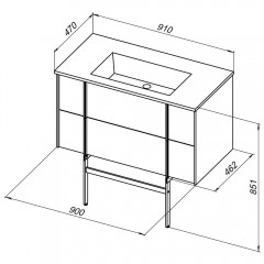 Опора для тумбы Allen Brau Reality 90 1.320A13.BB
