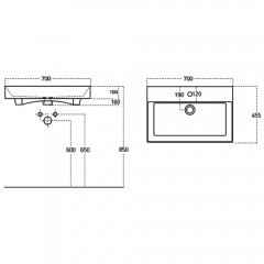 Раковина Sanovit Slim Synergy 70 17070