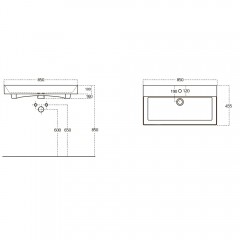 Раковина Sanovit Slim Synergy 85 17085-110