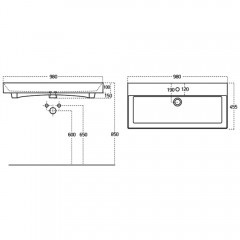 Раковина Sanovit Slim Synergy 100 17100