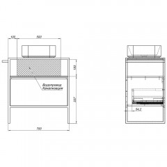 Тумба под столешницу Allen Brau Priority 70 1.31001.AM anthracite matt
