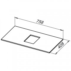 Столешница Allen Brau Priority 80 1.31010.B beige