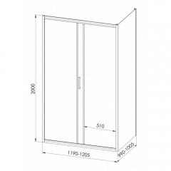 Душевое ограждение Royal Bath Accord RB1120HPS-C-ST