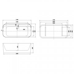 Ванна акриловая Allen Brau Infinity 170x80 2.21001.20