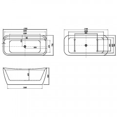 Ванна акриловая Allen Brau Infinity 170x78 2.21002.20