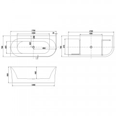 Ванна акриловая Allen Brau Priority 170x78 2.31004.20A