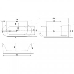 Ванна акриловая Allen Brau Priority 170x78 2.31004.20B