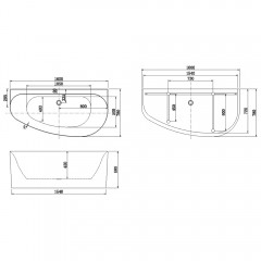 Ванна акриловая Allen Brau Priority 160x78 2.31005.20A