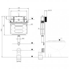 Бачок встраиваемый для приставного унитаза Allen Brau Pneumatic 9.11104.20