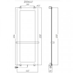 Полотенцесушитель электрический Allen Brau Infinity 120x44 зеркало серебро