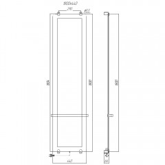 Полотенцесушитель электрический Allen Brau Infinity 180x44 зеркало серебро