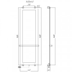 Полотенцесушитель электрический Allen Brau Infinity 140x44 зеркало чёрный